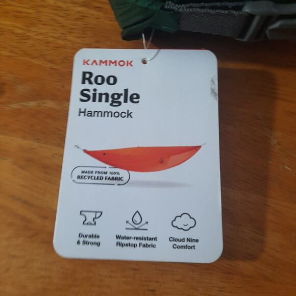 Kammok Roo Single 100"x50" Green Pine Hammock NWT - Picture 4 of 10